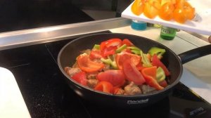Свинина с ОВОЩАМИ. Свиная сковородка с овощами с помидорами и болгарским перцем