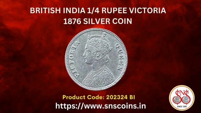 British India 1/4 Rupee Victoria 1876 Silver Coin смотреть онлайн