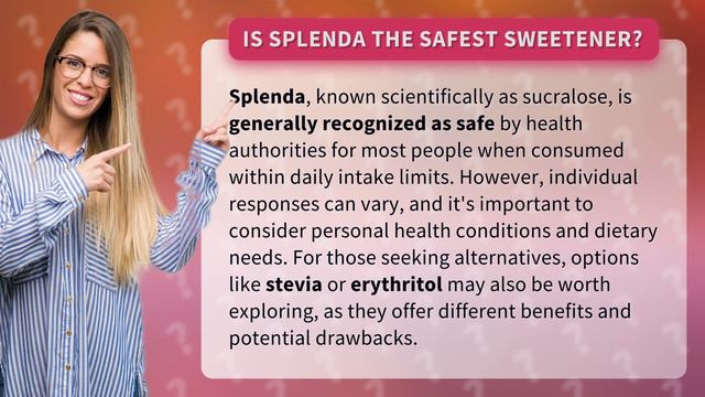 Is Splenda the safest sweetener? смотреть онлайн