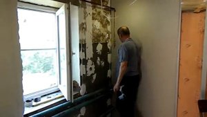 Штукатурка стен под маяк, гипсокартонная стена под гарнитур