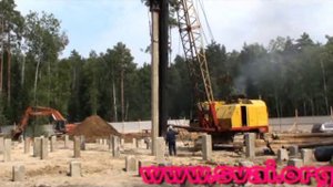 Забивка свай в Подмосковье. ООО "ГрандСервисСтрой"