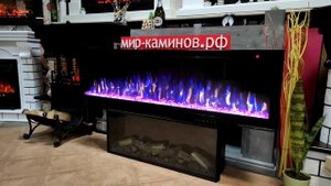 линейный 1,5 метровый камин SAPHIR 60: переключаем режимы "цвет" и "скорость" пламени