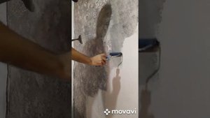 Трафаретная техника нанесения декоративной штукатурки своими руками!!