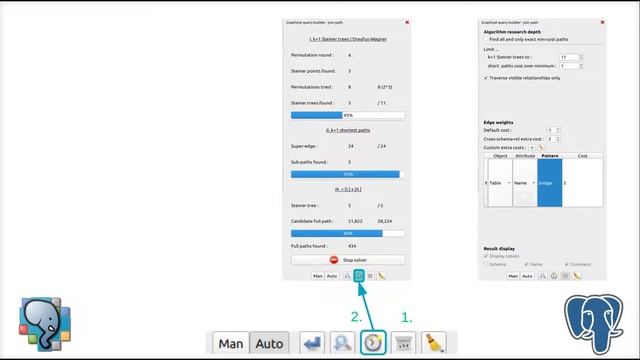 pgModeler query builder - SQL join solver