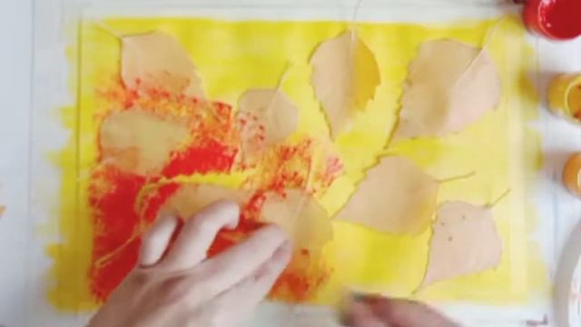 Рисуем листопад гуашью. смотреть онлайн