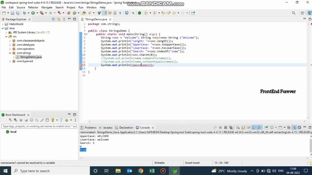 String In Java | Java Spring Boot Tutorial For Beginners | Java Tutorial |