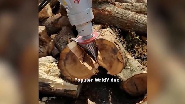 It smashed giant trees in 1 second. Scary carpenter techniques. смотреть онлайн