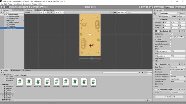 Destroy GameObjects That Move Out of Screen  - Plane Shooter Game Part18