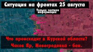 Курская область, отступление в Малой Локне, Бои в Новогродовке, карта. Сводки с фронта 25 августа.