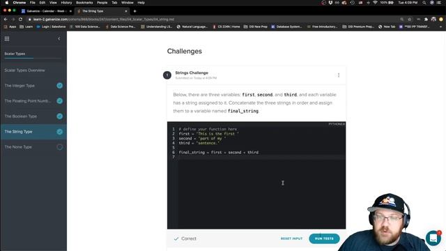 Scalar Data Types in Python - str - Challenge #1
