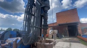 Буровая установка Беркут. Проверка подачи и вращения.