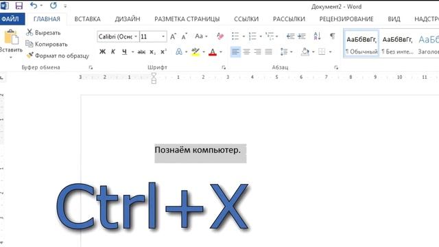 Как копировать, вырезать и вставить текст