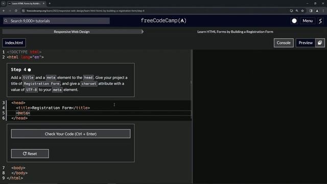 Learn HTML Forms by Building a Registration Form - Step 4