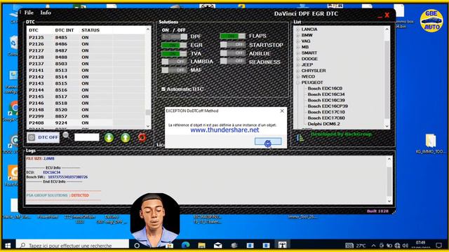 fap off et egr off d'un calculateur Bosch edc16c34 ( Peugeot 307 ) смотреть онлайн