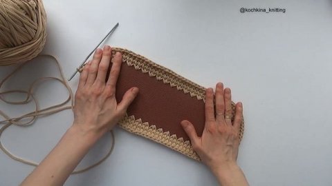 Вязание крючком. Сумка-шоппер крючком из полиэфирного шнура.