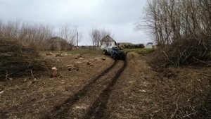 Квадроцикл СТЕЛС ЛЕОПАРД на заготовке дров