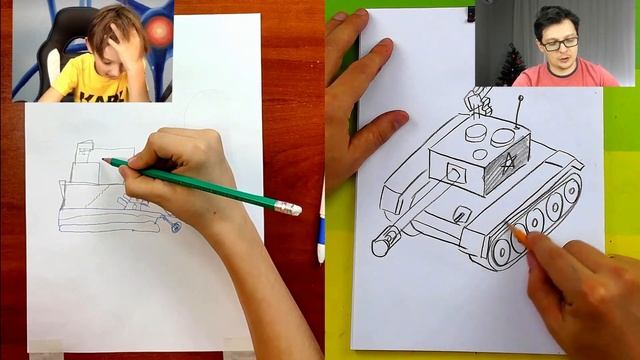 Как нарисовать Танк в 3D - рисунки 3Д с Димой