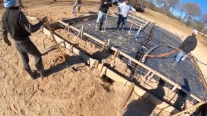 Pumping concrete with Muddy Feet! Texas style!