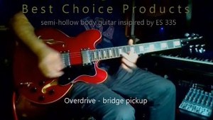bcp 335 semi-hollow body guitar sound check
