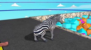 Детский контент - животные проходят препятствия - воркер