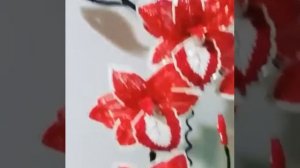 Орхидея из бисера. #цветыизбисера #бисер