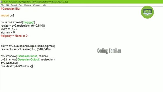 #14 Image Filtering in Image Processing | OpenCV Python Tutorial | Gaussian Blur and Median Blur