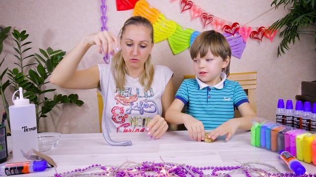 Серебряный слайм и Золотой слайм ❤️ Металлические Лизуны ❤️ Как сделать Slime своими руками