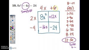 Factoring pg 43 #10 & 18