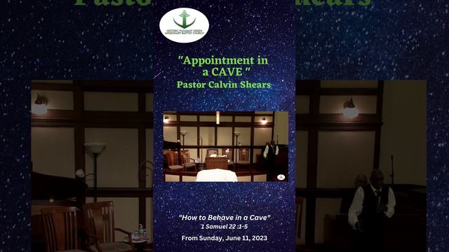 Appointment in a CAVE #Short  Pastor Calvin Shears 061723