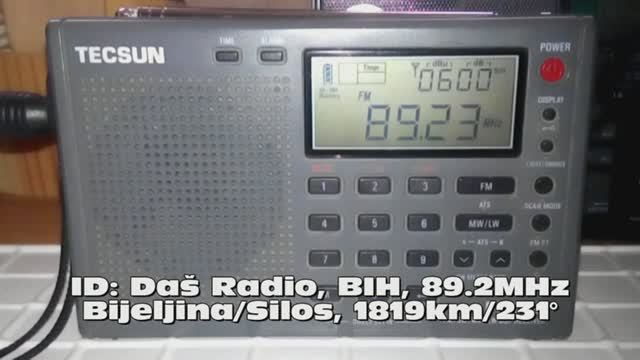 16.06.2019 06:46UTC, [Es], Daš Radio, Босния и Герцеговина, 89.2МГц, 1819км