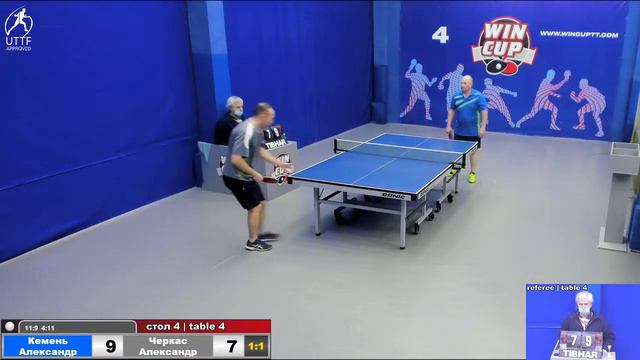 11:30 Кемень Александр 3-2 Черкас Александр стол 4 ЮГ-1 07.02.22 смотреть онлайн