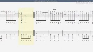 Guitar TAB - J.S. Bach - BWV 988 Goldberg Variation 19 1. a 1 Clav (1685-1750) | Tutorial Sheet #iM