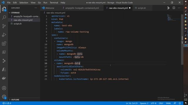 11 Storage EmptyDir Hostpath PV PVC EFS смотреть онлайн