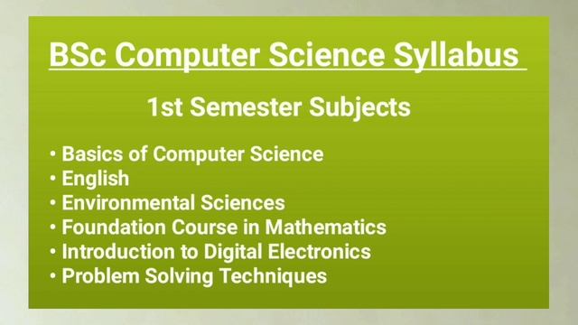 BSc Computer Science Course Details | BSc CS Course Details in Hindi | B.Sc Computer Science