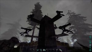 Ark: Survival Evolved Башня из Сейфов с турелями.