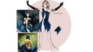 Рисуем эскиз костюма для фигурного катания
