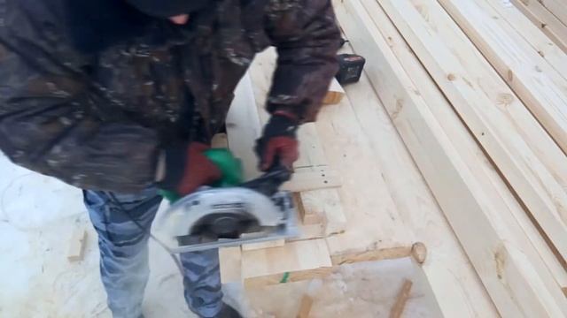 Нарезка стоек на каркасный дом если нет торцовочной пилы смотреть онлайн