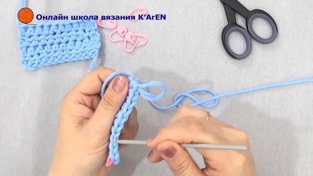 Онлайн школа вязания. Урок 6. Полустолбик с накидом