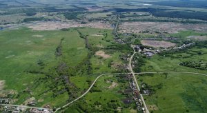 Окрестности села Троицкое с высоты 500 метров. Воронежская область