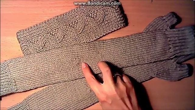 Митенки спицами "NALU".Длинные митенки спицами.Простые митенки спицами