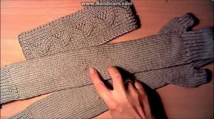Митенки спицами "NALU".Длинные митенки спицами.Простые митенки спицами