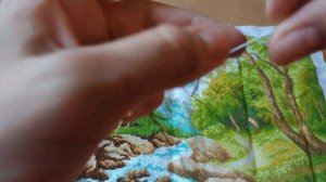 КАК РАБОТАТЬ НА КАНВЕ С НАНЕСЕННЫМ РИСУНКОМ. На примере "Матренин посад".