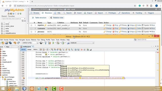 Java Mobile Repairing Management System Part 1