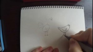 Как нарисовать петуха и курицу | РИСУНКИ ДЛЯ ДЕТЕЙ #9