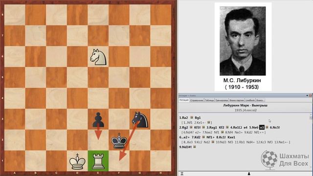 Шахматы. ЗНАМЕНИТЫЙ ЭТЮД Марка Либуркина!