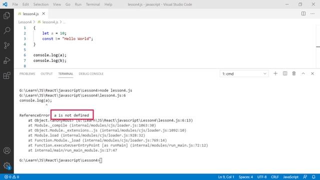 Variables in Javascript