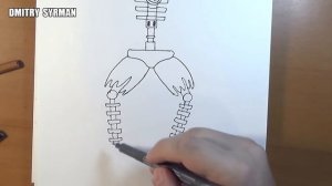 How to draw Ignited Foxy, FNaF, Как нарисовать игнайт Фокси, ФНаФ