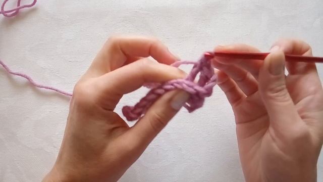 Учимся вязать крючком.8. Как вязать рельефные изнаночные столбики. Для начинающих.