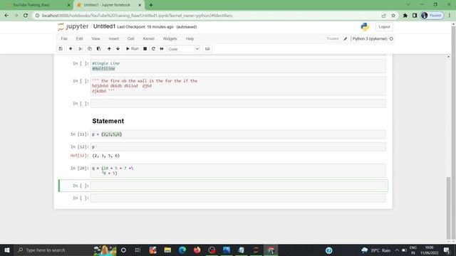 Python in Marathi | Part 3 - Identifiers, Comments, Statement, Indentation, Docstring, Variables