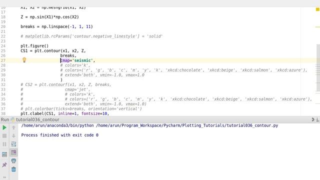 Matplotlib Plotting Tutorials : 036 : Contour Plot and Tweaks смотреть онлайн